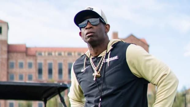 Deion Sanders on Campus for CU Fall Camp